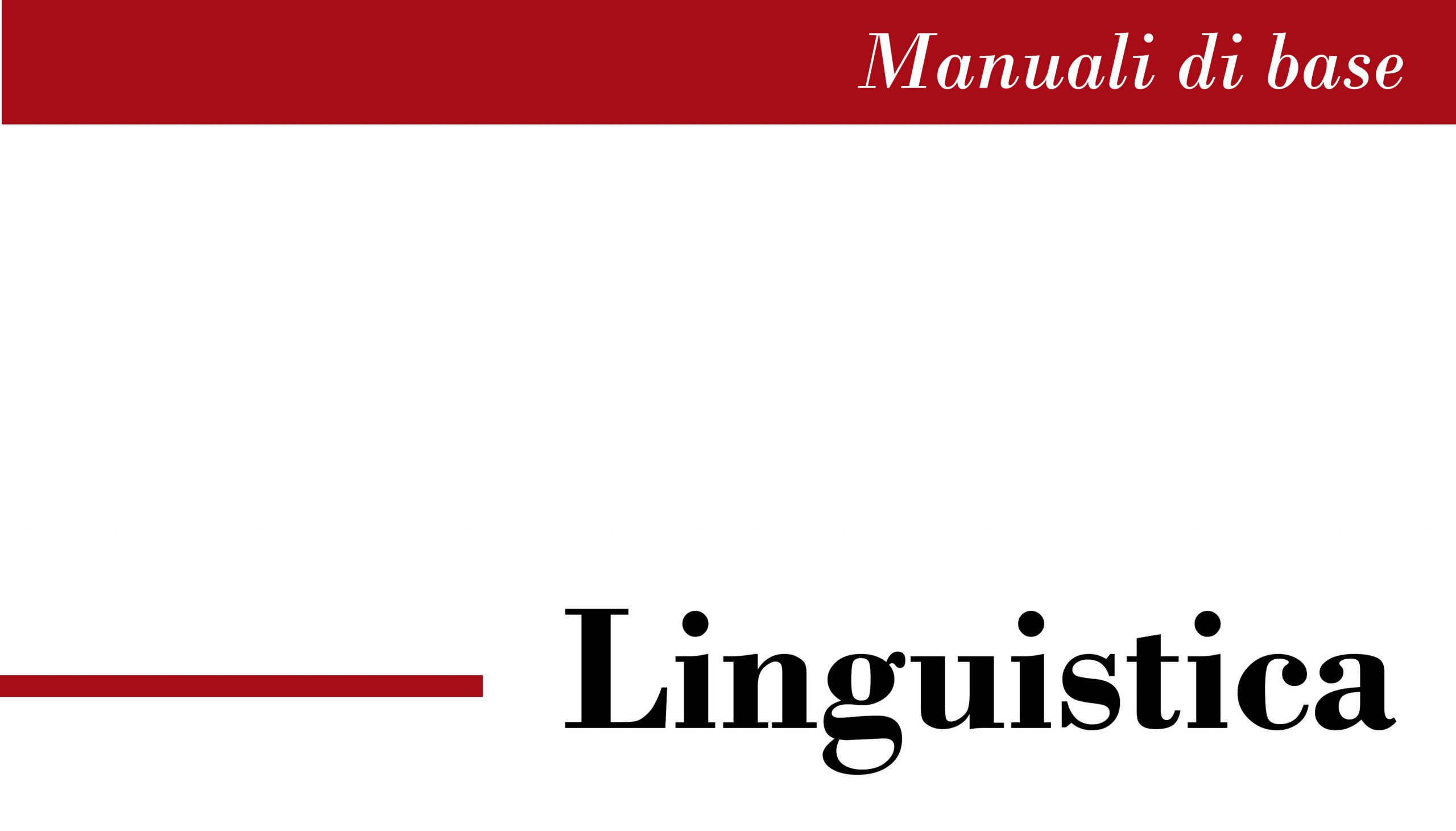 Manuali di base – Linguistica